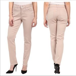 NYDJ Alina Straight Leg Tan Jegging SZ 4 Petite